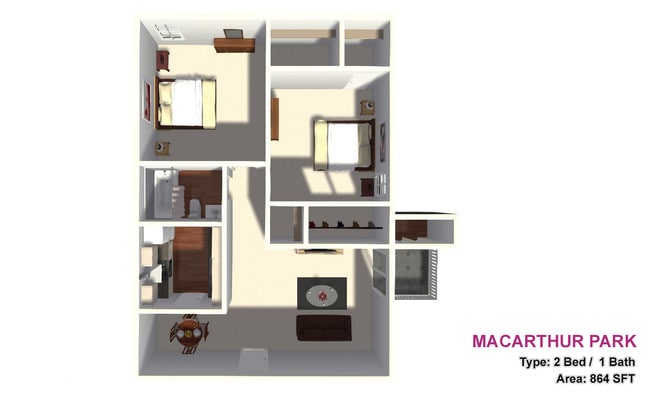 Two Bed / One Bath - MacArthur Park