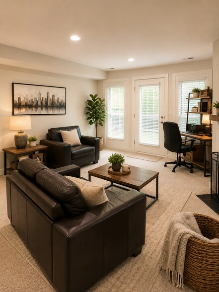 Large downstairs area with walk out patio - 3513 North Reta Avenue