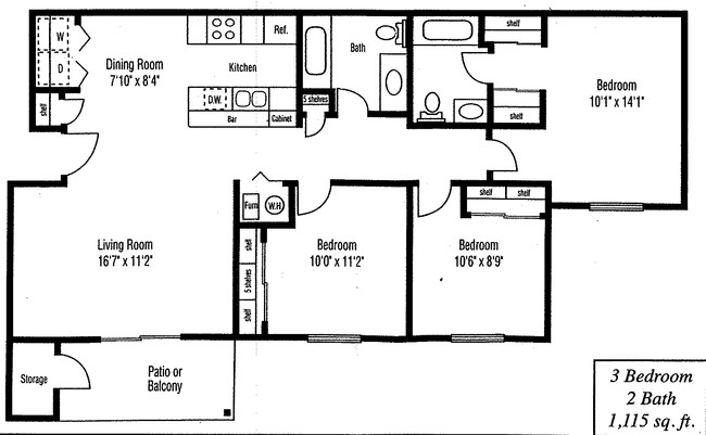 3BR/2BA - Lyons Gate Apartments