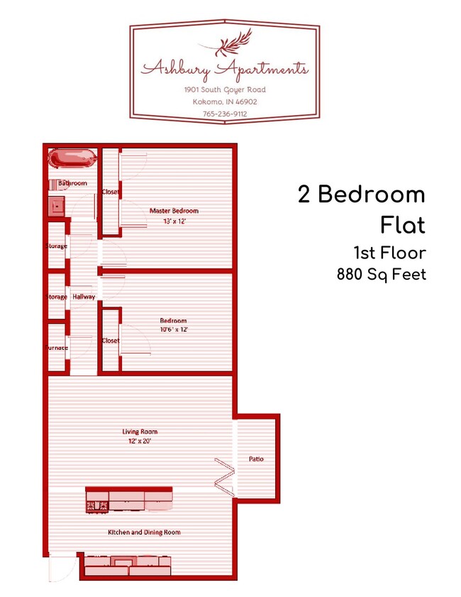 Floorplan - Ashbury Apartments