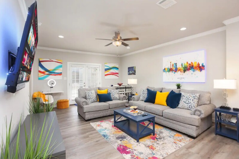 Living Room and Dining Area - 850 E Erie Ave