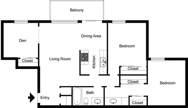 Floorplan - Los Arbolitos Huntington Beach Apartments