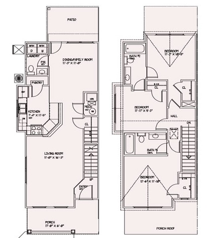 3BR/2.5BA - Osage Apartments