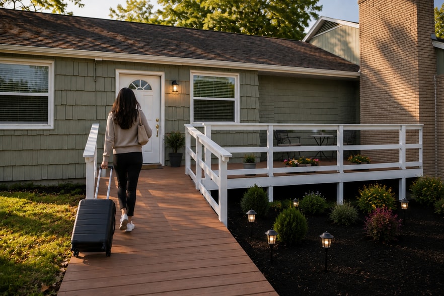 Arrive with ease using your private entrance—ideal for extended stays, business travel, or relo. - 1115 Henrietta Dr