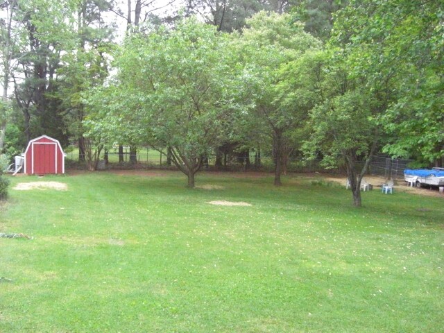 Back Yard with Firepit to right side - 1016 Lakeview Dr