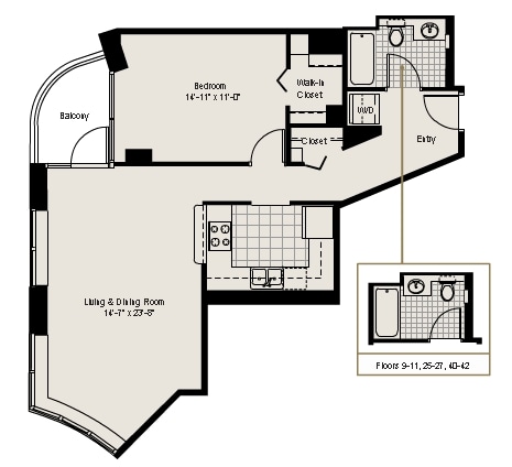 1BR/1BA - 400 N LaSalle St