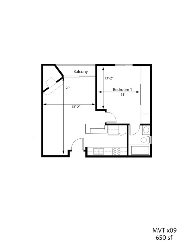 Floorplan - Midvale Towers