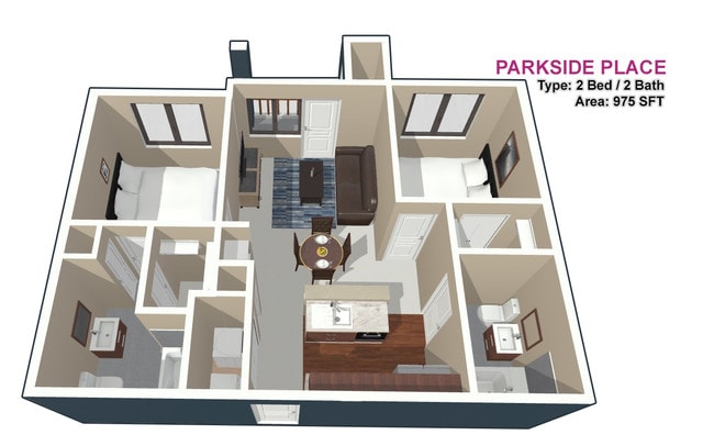 2 BED / 2 BATH - Parkside Place