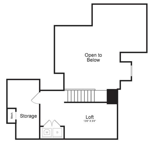 Two Bedroom Two Bath with Loft (1653 SF) | Second Floor - Terraces on the Hudson