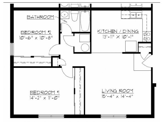 2BR/1BA - Laurel Park Apartments