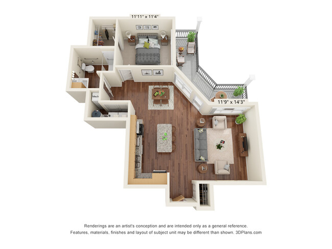 Floorplan - Preserve at Peachtree Shoals 55+ Apartments