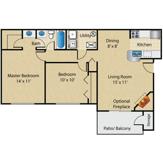 Floorplan - The Villages of Bent Tree Apartments