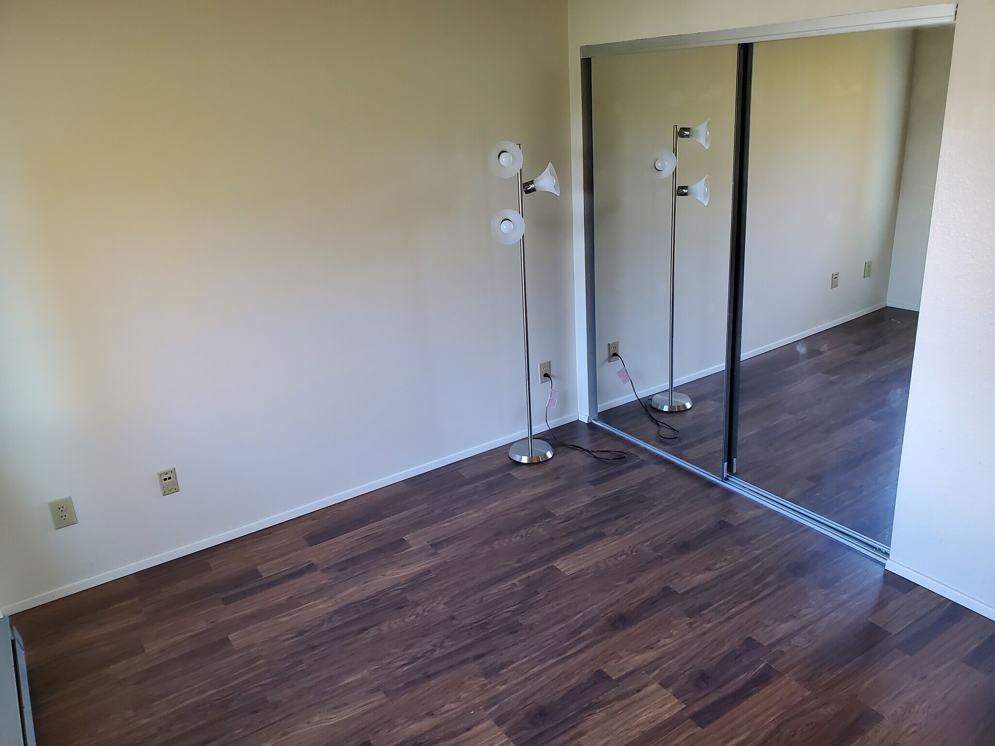 Bedroom 1. Full body mirrors on closet - 3100 Ward Plz