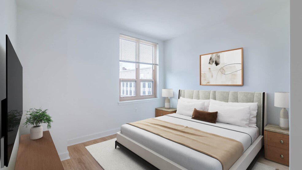 Bedroom with Hard Surface Flooring - Liberty Tower