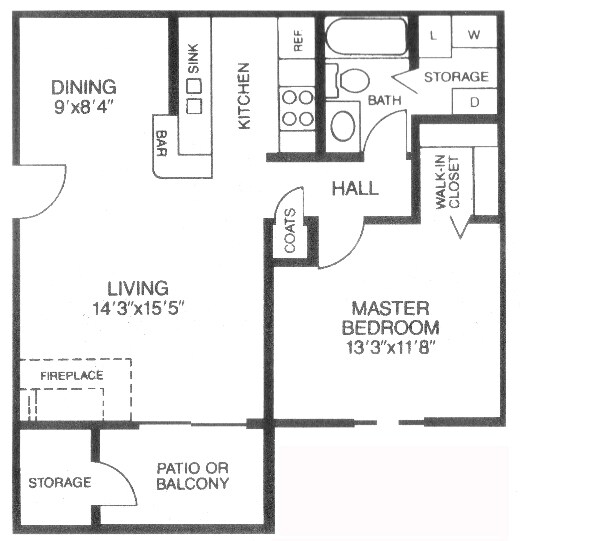 1BR/1BA - Parkwood