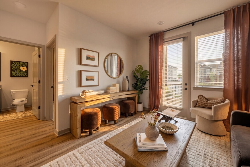 Modern Living Room at Archer Eastfield Station Apartments - Archer Eastfield Station