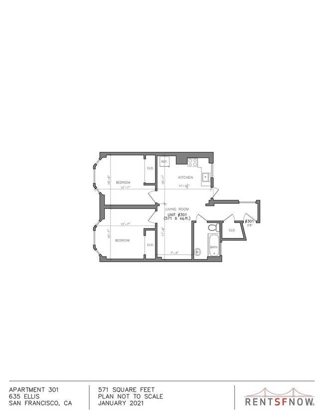 Floorplan - 635 Ellis