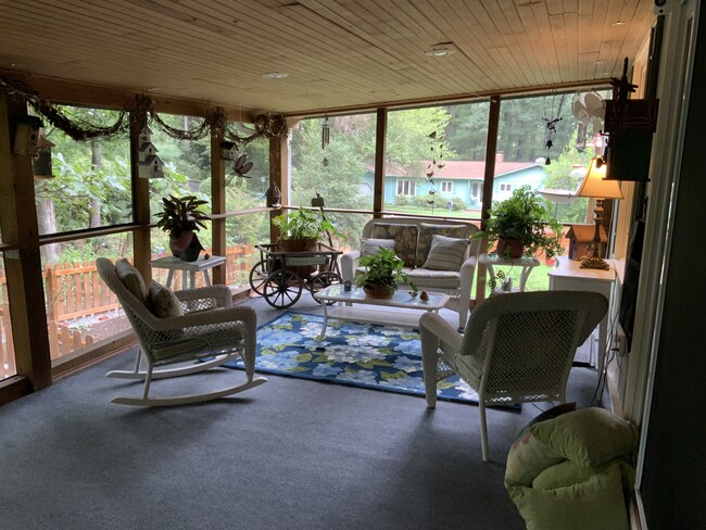 Screened Porch Overlooking Waterfall - 123 Nob Hill Rd