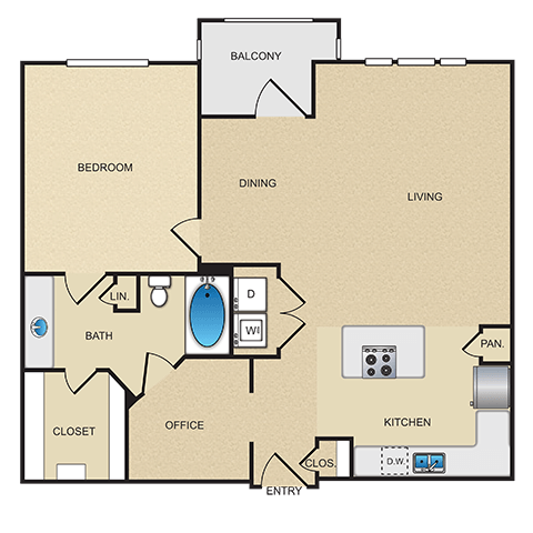 Floorplan - Ovation at Lewisville Apartment Homes