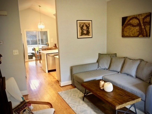 Living room with vaulted airy ceilings - 104B Hillcrest Ave