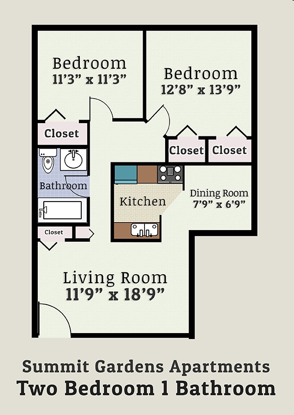 2BR/1BA - Summit Garden Apartments