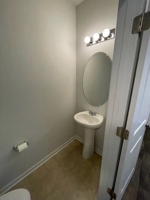 half bath on lower level - 252 Castle Dr