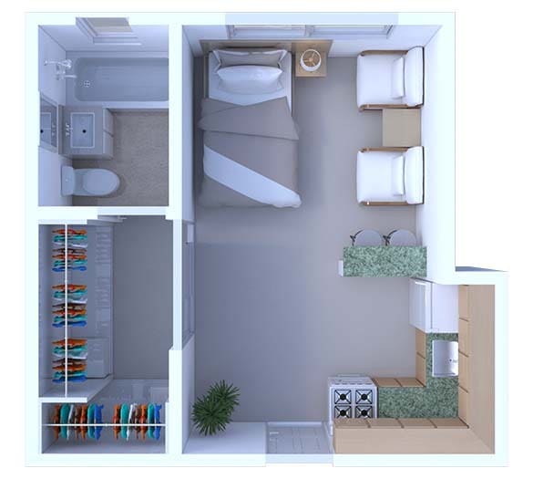 Floorplan - Woodlawn House Apartments