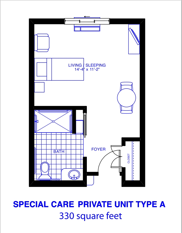 Special Care Private Unit Type A - Patriots Landing Independent/Assisted Living