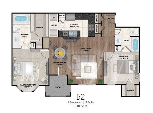 B2-1084Sf.png - Flats on Chapel Apartments