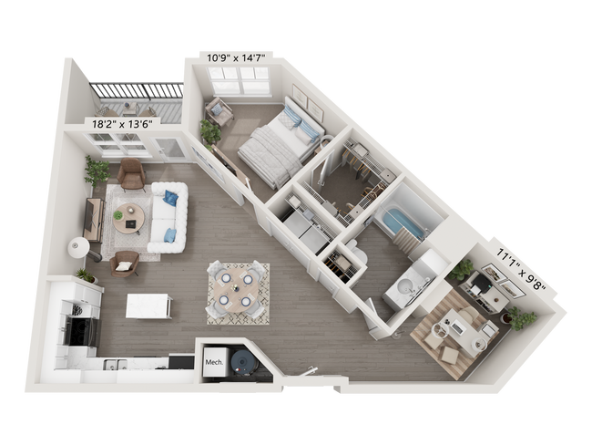 Floorplan - Attain at Chic's Beach (Haven Residences)