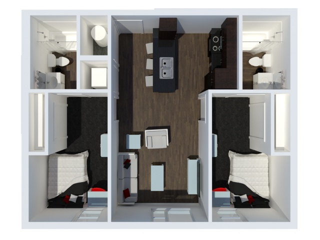 B1 Floor Plan - The Cardinal at West Center