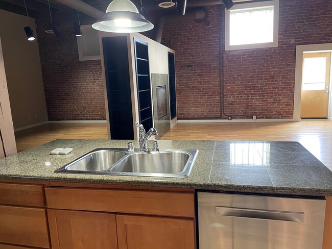 view from kitchen, built in cabinetry - 315 W Riverside Ave