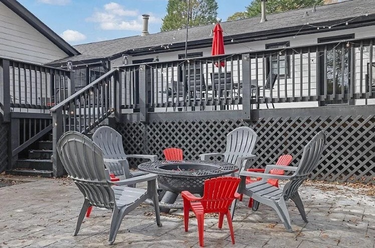 Backyard fire pit - 97 Grayson New Hope Rd