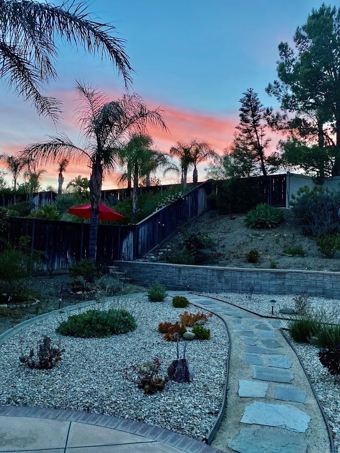 Backyard Sunset - 14066 Glendale Ct