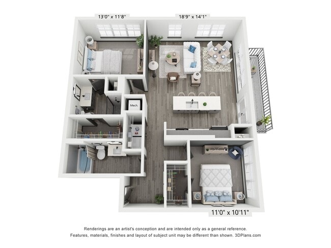 Floorplan - North End Apartments