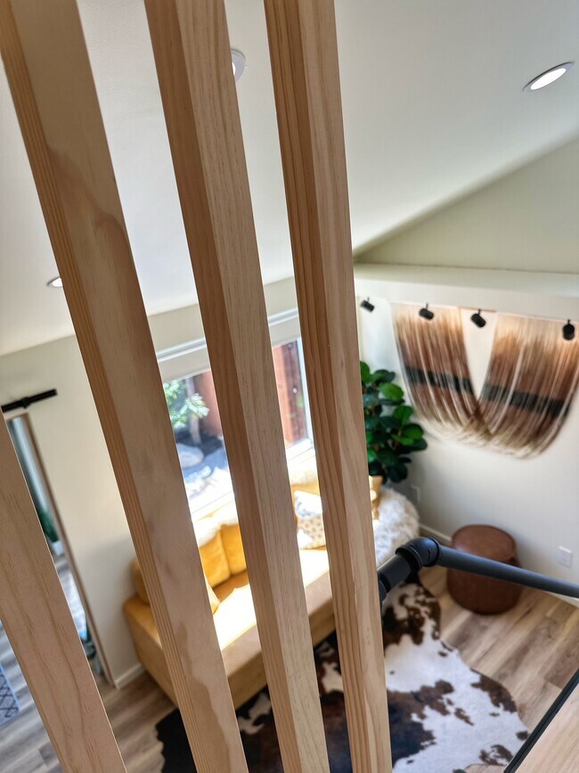 Looking down from loft - 7044 McLaren Ave