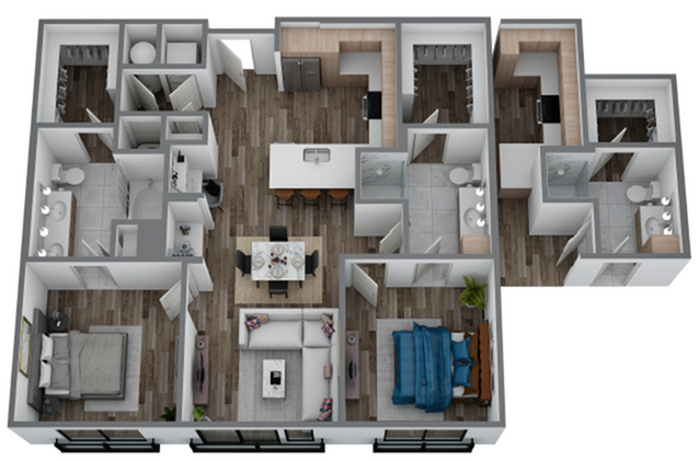 3D 2 Bed / 2 Bath - H Floorplan - Hanover Hyannis