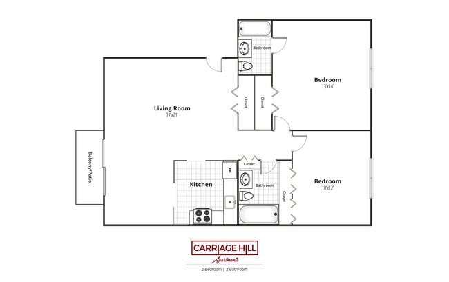2 Bedroom | 2 Bathroom - Carriage Hill
