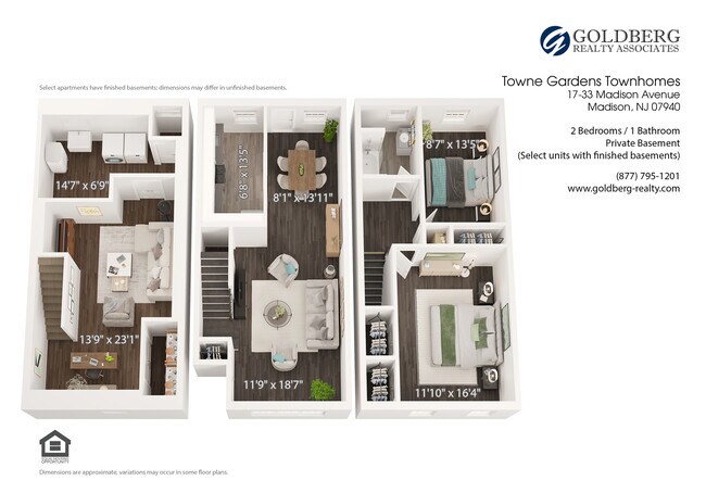 Floorplan - Towne Gardens Townhomes
