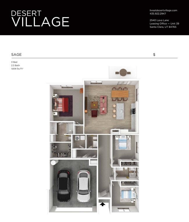 Floorplan - Desert Village Townhomes