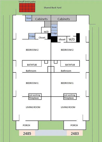 This unit is on the left side of this duplex. - 2485 Harvard Ave