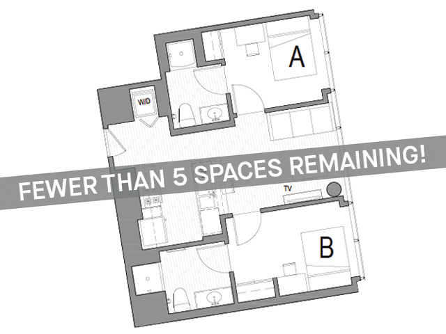 2x2 D - Fewer than 5 Spaces Remaining! - Student | Rise at Riverfront Crossings