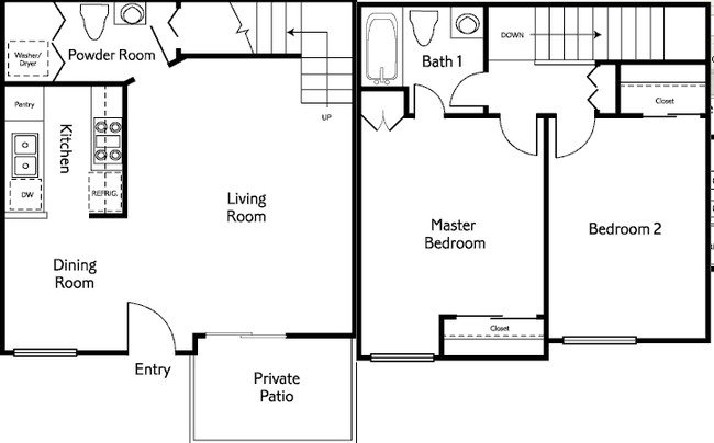 2BR/1.5BA - Balboa Ridge Condos