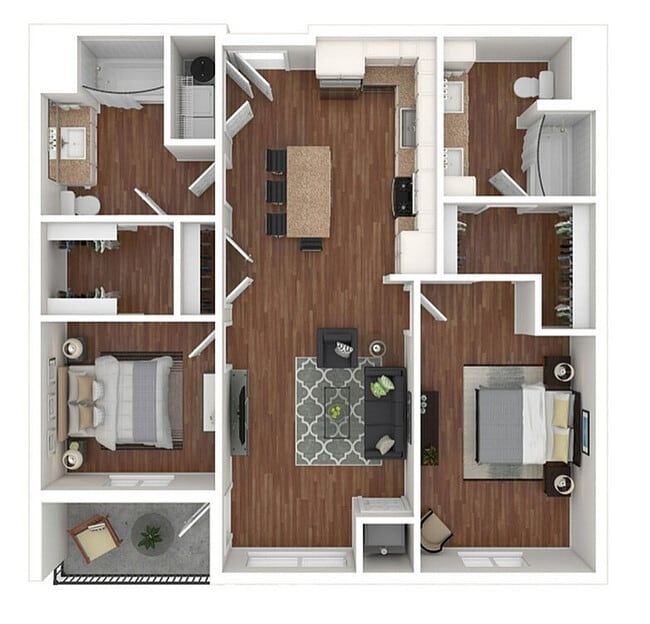 B2 3D Floorplan - Maple and Main