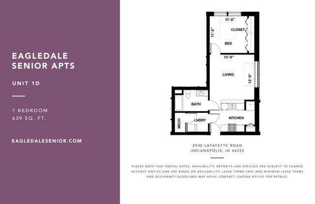 Floorplan - Eagledale Senior Apartments