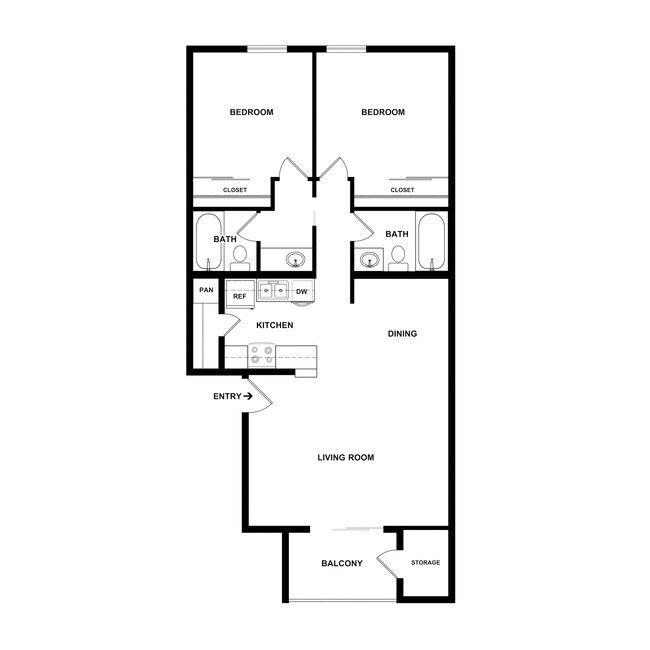 2 Bedroom/2 Bath - Luna Bear Sunset Terrace