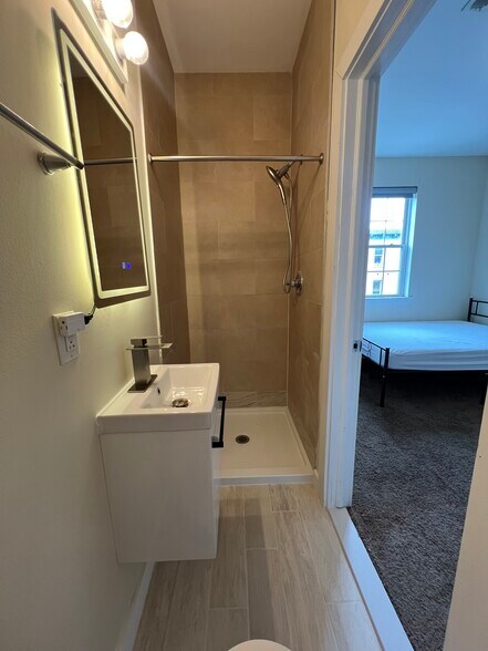 Bedroom 1 with private bathroom - 1704 Cecil B Moore Ave