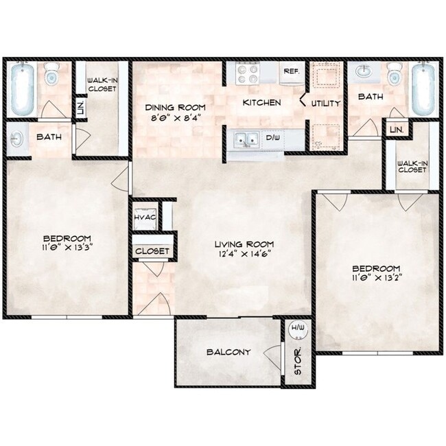 Floorplan - Riverwalk Apartment Homes