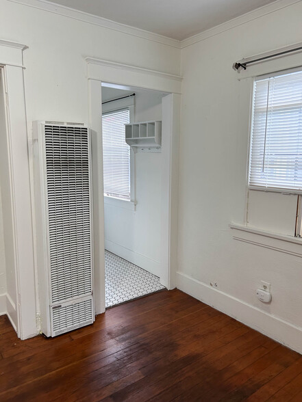 Wall heater and kitchen - 211 Linden Avenue