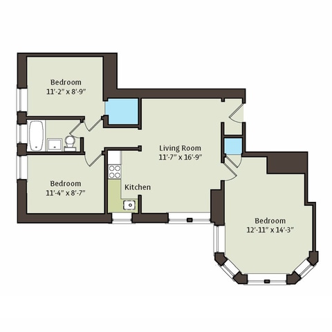 Floorplan - 5120 S. Hyde Park Boulevard
